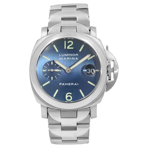 marina militare blue dial panerai automatic|Panerai submarine watch.